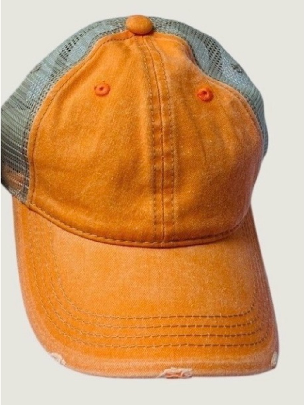 CHOK.LIDS Washed Trucker Hats Unstructured Distressed Pigment Orange NWT